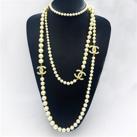 cheap chanel pearl necklaces|chanel pearl necklace price list.